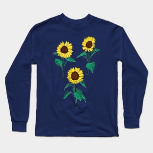 Sunny Sunflowers Long Sleeve T-Shirt